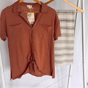 Rust Button-Up Shirt